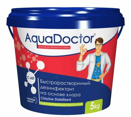 Хлор для бассейна быстрого действия AquaDoctor C-60T таблетки
